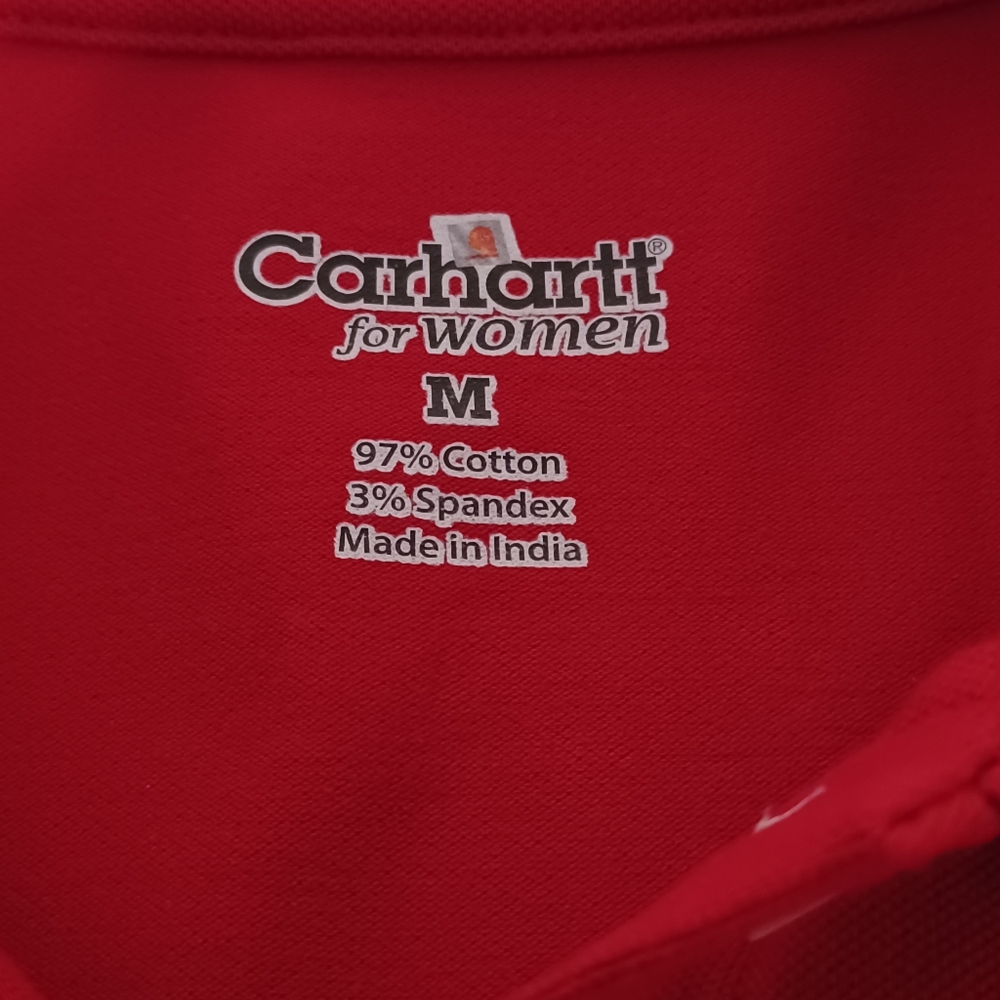 NWT Carhartt Women's Red Polo Shirt Size Medium - Picture 3 of 10